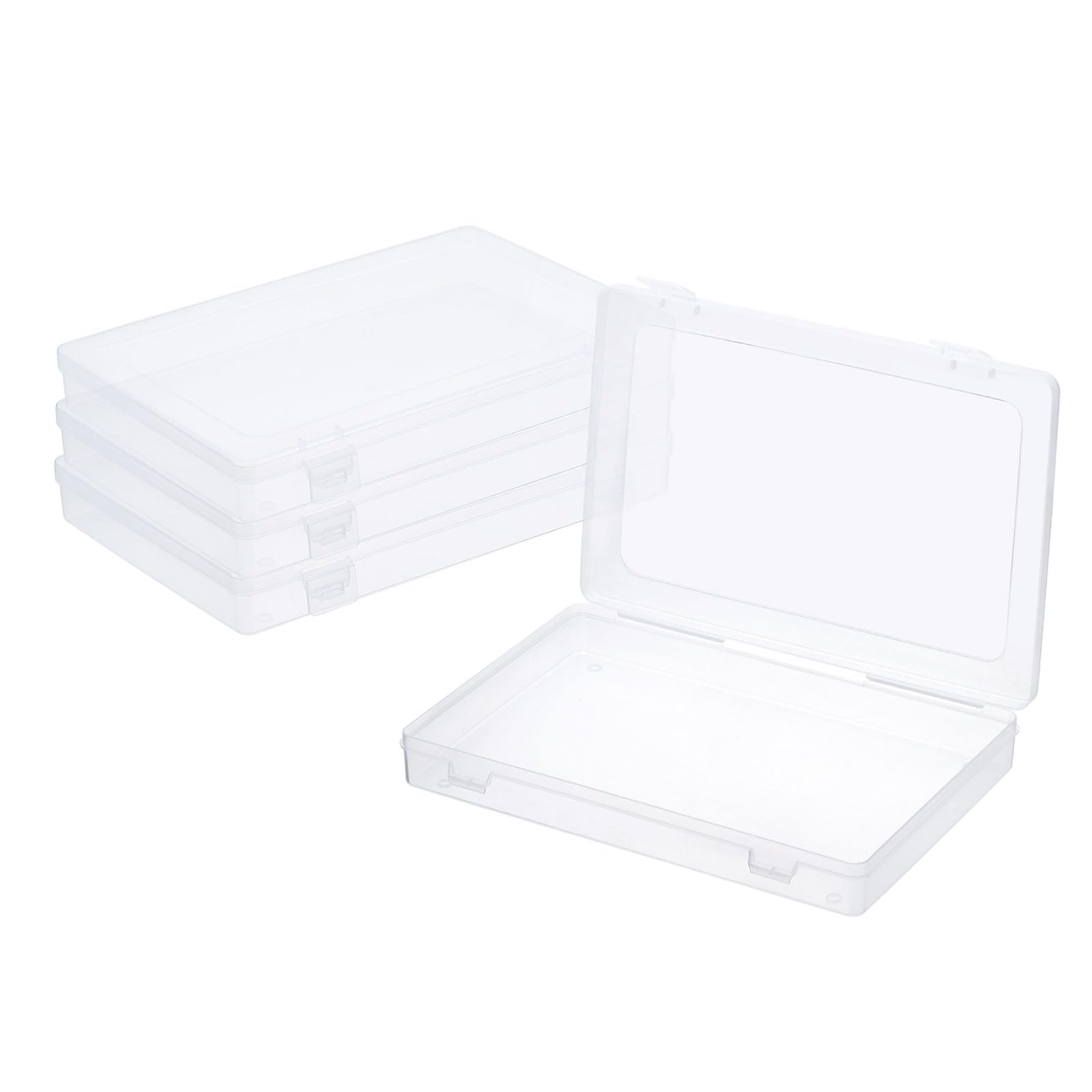 Amazon.com - PATIKIL 9x6x1.2inch Clear Storage Box with Hinged Lid